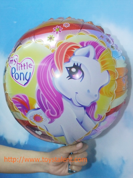 ลูกโป่งฟลอย์การ์ตูน My Little Pony ทรงกลม - Round Shape My Little Pony Foil Balloon / Item No. TL-B031