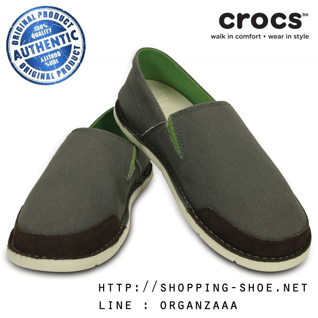 Crocs Men's Cabo Loafer - Dusty Olive / Stucco ของแท้ Outlet ไทยและอเมริกา