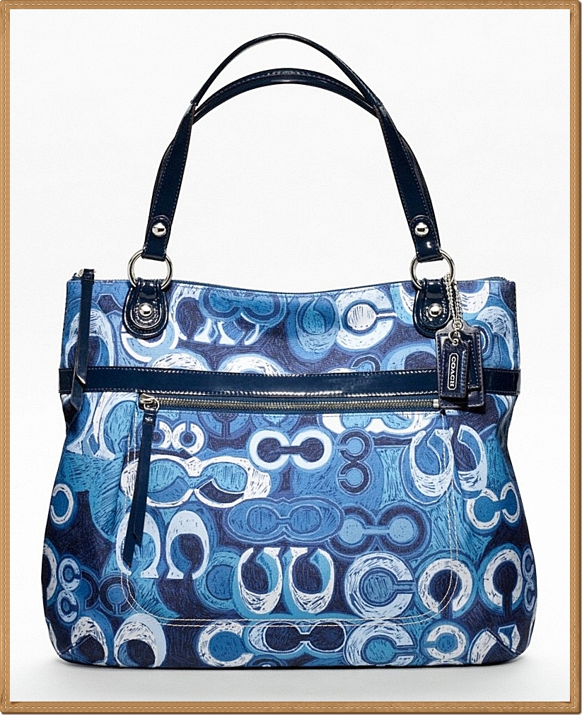 Coach Poppy Denim Print Glam Tote 19881