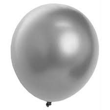 ลูกโป่งกลม เนื้อเมททัลลิก สีเทาเข้ม (ควันบุหรี่) ไซส์ 10 นิ้ว แพ็คละ 10 ใบ (Round Balloon Size 10" - Metallic Dark Gray Latex Balloons)
