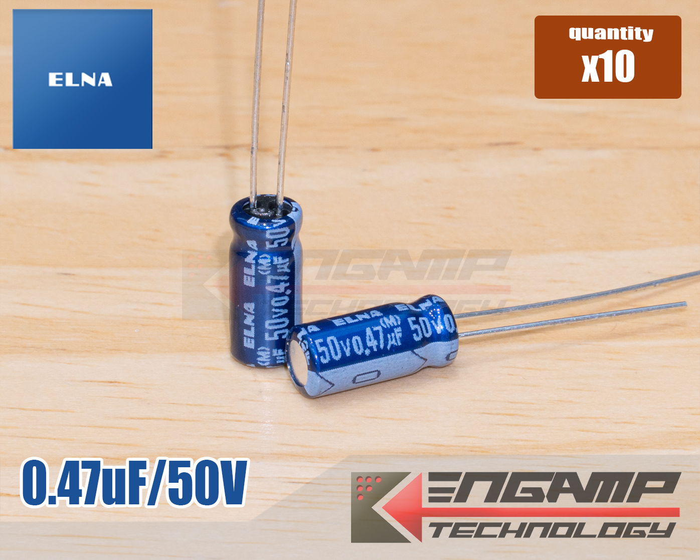 (10ตัว) [E-CAP] 0.47uF/50V 85ºC ELNA RE3 5x11mm P=2mm