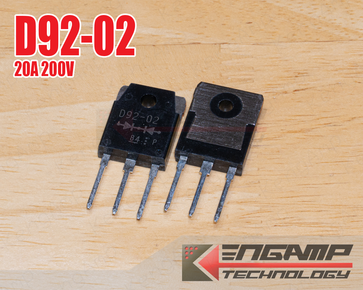 (1ตัว) [DIOD] D92-02 เกรดใต้หวัน Fast Recovery DIOD 20A 200V