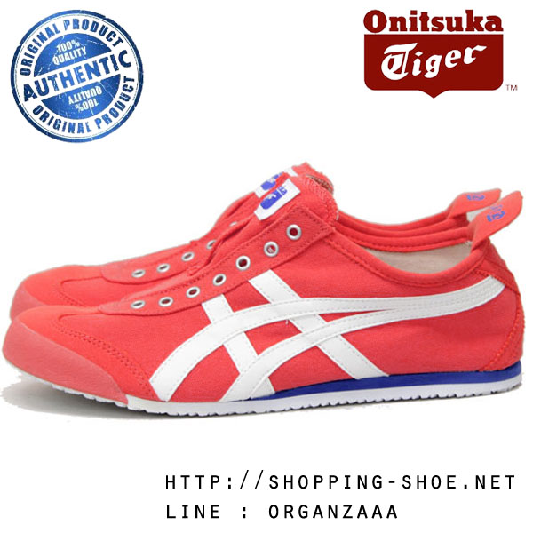 Onitsuka Tiger Mexico 66 Slip On - Hot Coral / White ของแท้ มีกล่อง ป้ายครบ
