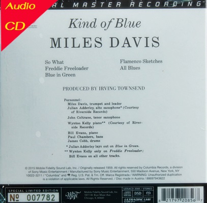 Miles Davis - Kind Of Blue ( HI- EN ) SACD 1Cd N.