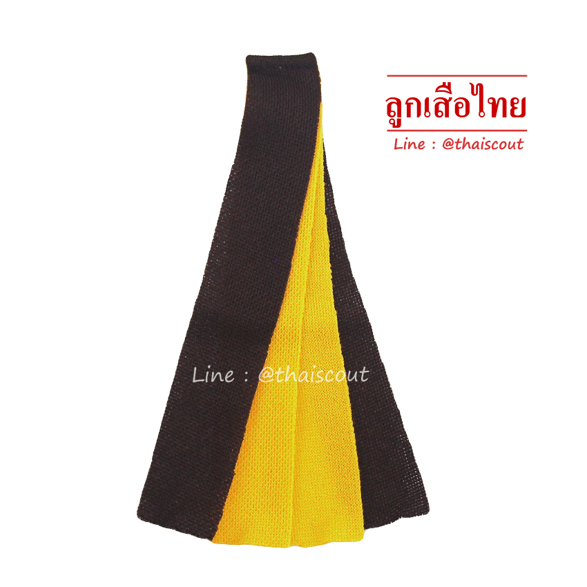 ริบบิ้นสีน้ำตาล-เหลือง หมู่ไก่ฟ้า (ห่อละ 10 อัน)