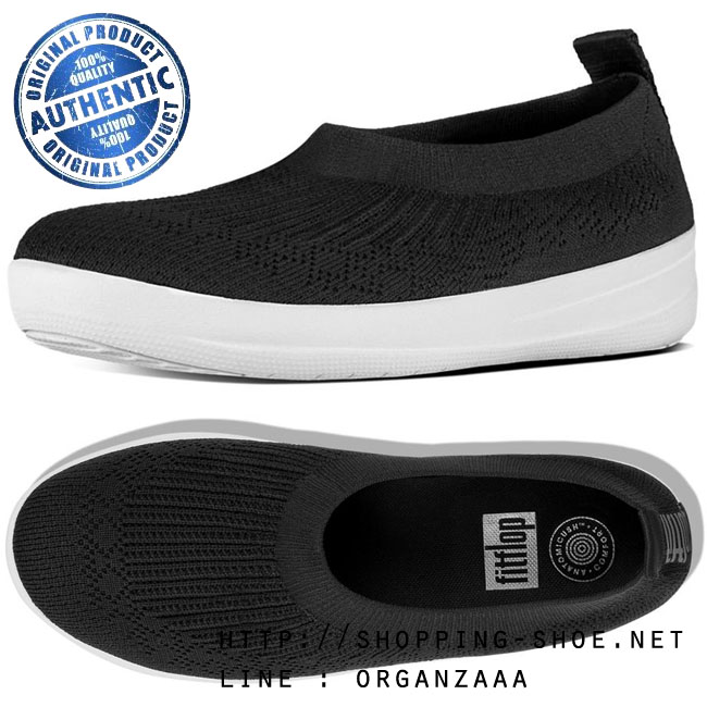 Fitflop Uberknit Slip On Ballet Flat Black ของแท้ นำเข้าจาก USA และ UK