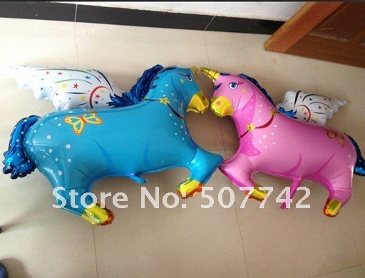 Pink Unicon Shape Foil Balloon - บอลลูนม้ายูนิคอร์นสีชมพู/ Item No.TL-B014