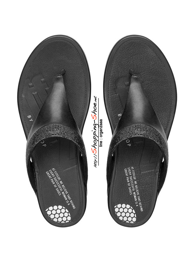Fitflop Banda Micro Crystal Sandal Black ของแท้ นำเข้าจาก USA และ UK