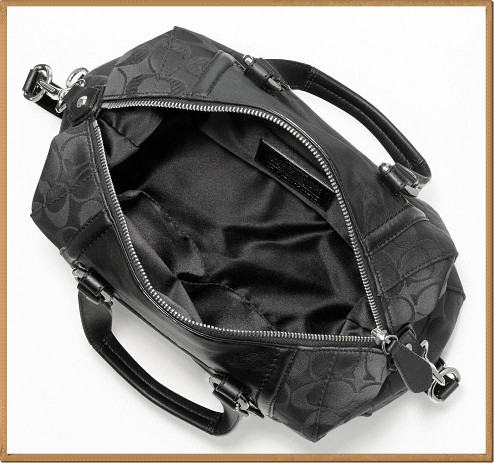 Coach Ashley Signature Satchel 19242 - Black