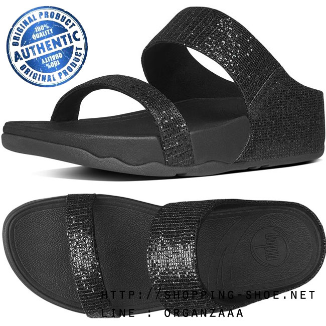 Fitflop Lulu Superglitz Slide Black ของแท้ นำเข้าจาก USA และ UK