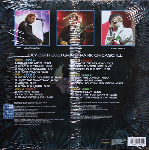 Journey - Live In Concert At Lollapalooza 3Lp New