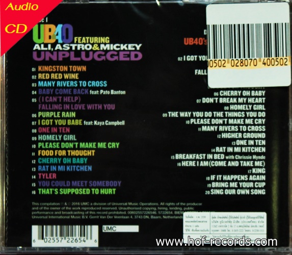CD UB40 -Featuring Ali , Astro & Mickey Unplugged
