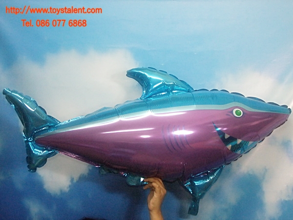 ฟอลย์ฉลาม ไซส์ใหญ่ - Shark Shape Foil Balloon / Item No. TL-B038