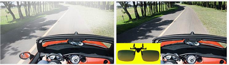 Polarize คลิบออนหนีบแว่นตากันแดด แข็งแรง พับเปิดปิดง่าย อเนกประส่งค์ กันUV400 (ดำเขียว ชา ดำเทา)