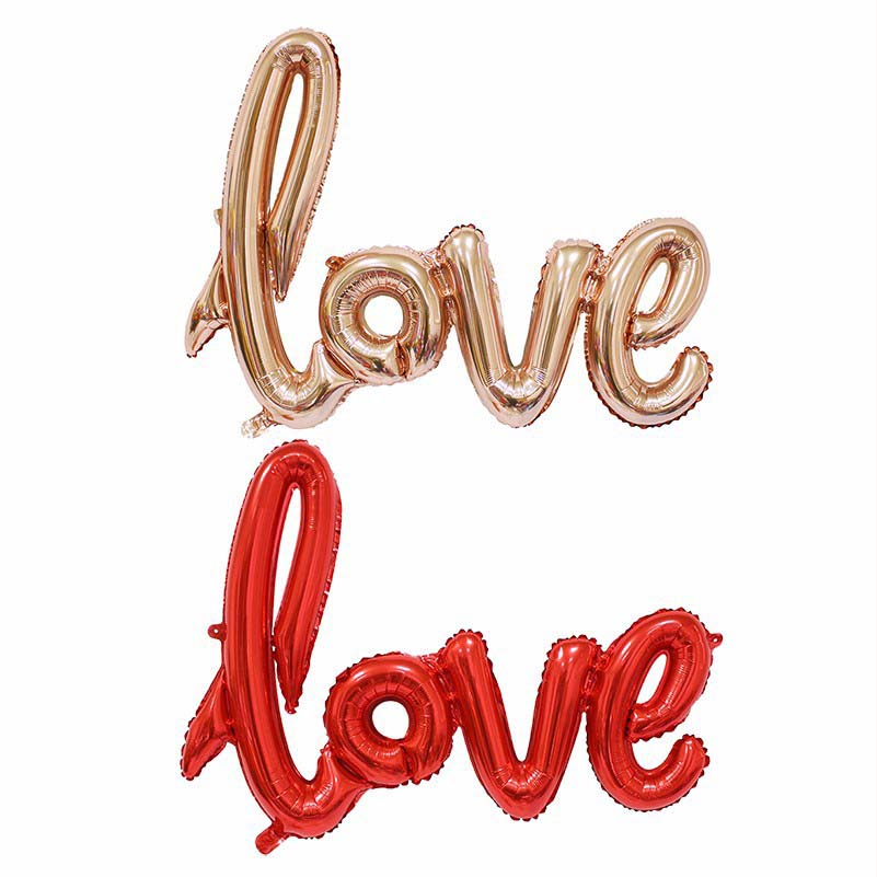 ลูกโป่งฟลอย์ข้อความ LOVE Balloon สีแดง ไซส์ 75 X 55 cm./ Item No.TL-E063