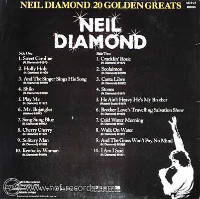 Neil Diamond - 20 Golden Greats 1lp