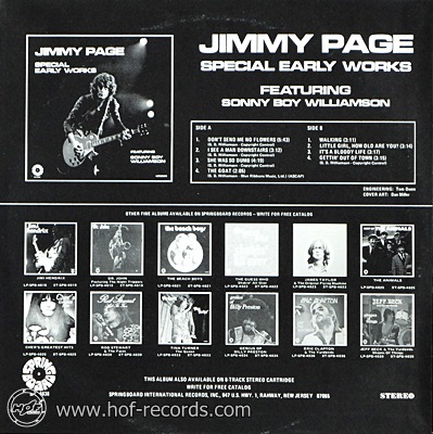 Jimmy Page - Special Early Works 1lp
