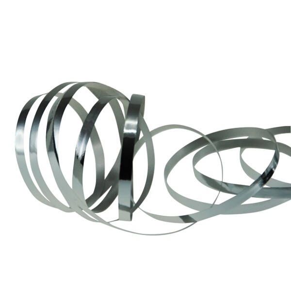 ริบบิ้นม้วนใหญ่สีเงิน (เมททัลลิกสีเงิน) สำหรับผูกลูกโป่ง ยาว 350 เมตร - Metallic Silver Curling Ribbon