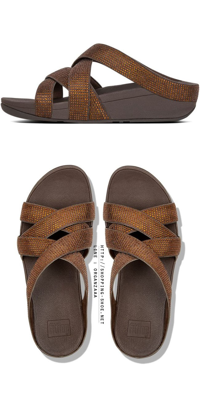 Fitflop Slinky Rokkit Criss Cross Slide Bronze ของแท้ นำเข้าจาก USA และ UK