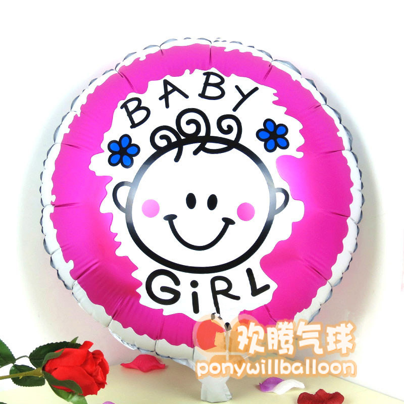 บอลลูนฟลอย์เด็กแรกเกิด เด็กชาย/เด็กหญิง มีสีฟ้าและชมพู กรุณาระบุสีที่ต้องการเมื่อสั่งซื้อ - Welcome Baby Boy/Girl Foil Balloon / Item No. TL-C005 / TL-C006