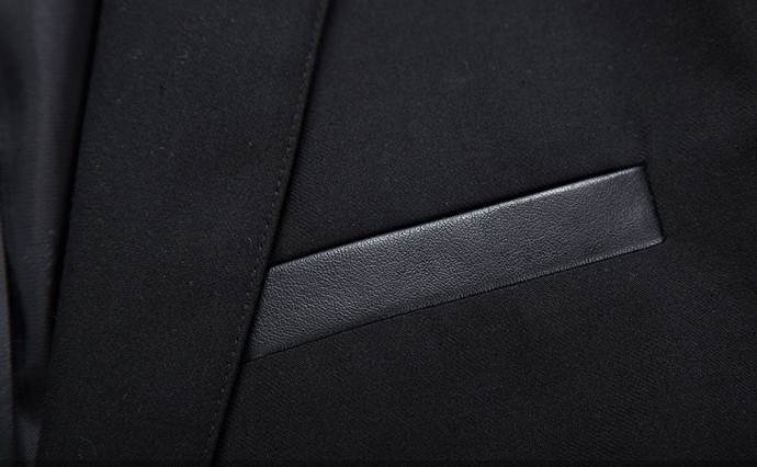 สูทผู้ชาย สูทแฟชั่นชาย ปกปิด ใหญ่พิเศษ Size No.35 37 ฟ้าอ่อน