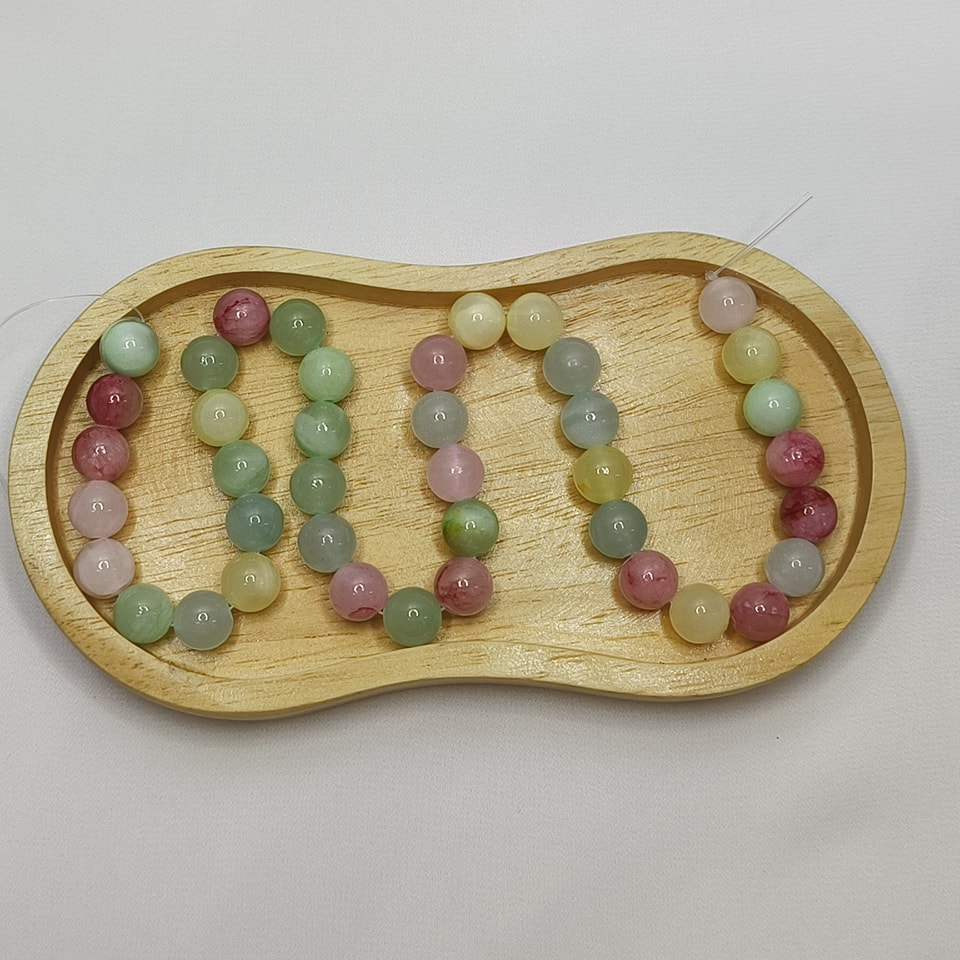 หินแบริลแคนดี้ หินความรักหอมหวาน อารมณ์ดี ความรัก อ่อนวัย ยาว 37 ซม. 10 มิล (42 เม็ด)