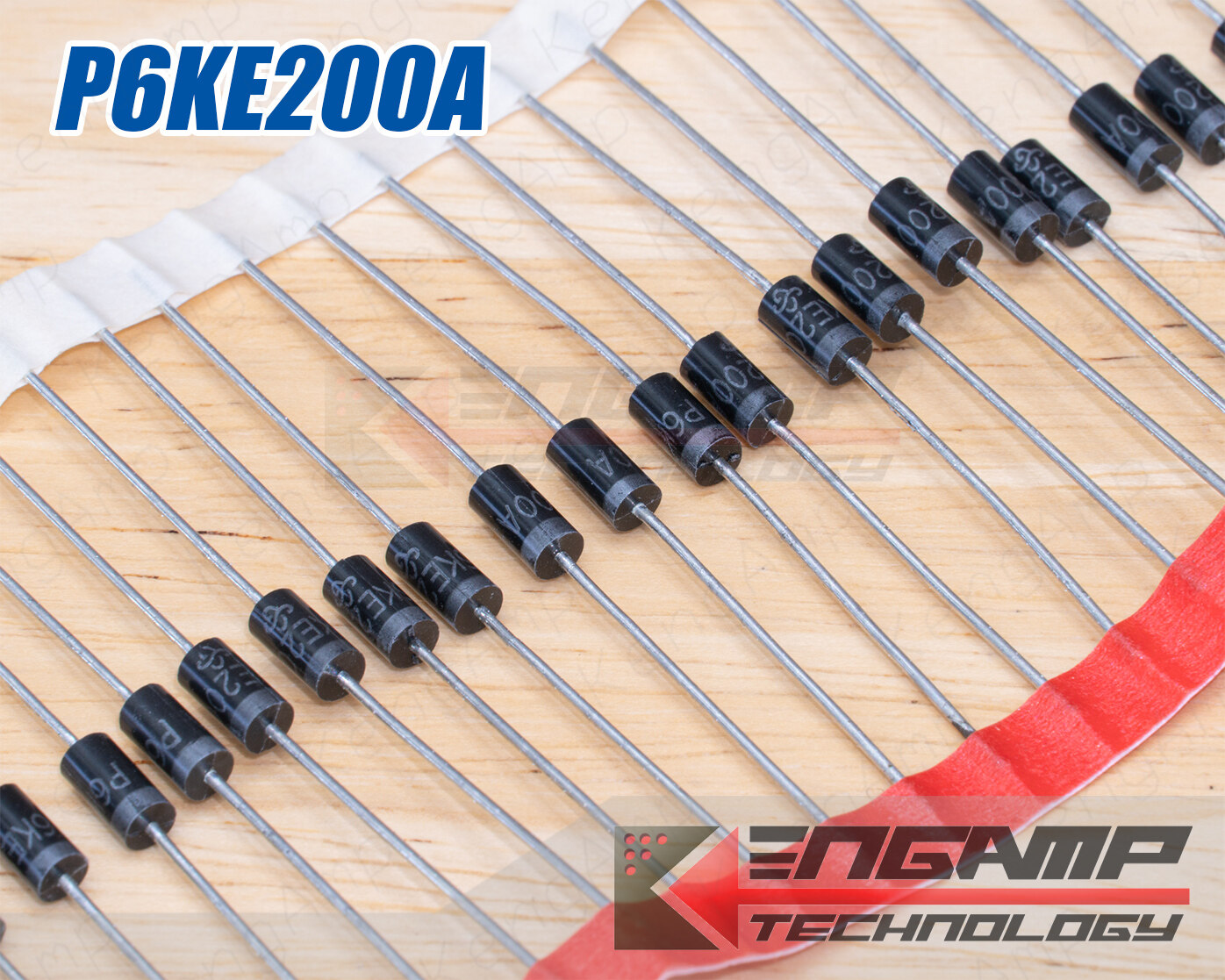 (10ตัว) [TVS] P6KE200A VISHAY TVS Diode Breakdown Voltage 200V Unidirectional,Working Reverse Voltage 171V