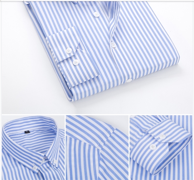 เสื้อเชิ้ตแขนสั้นข้อศอก ปาร์ตี้ ลายทาง (สี น้ำเงิน ฟ้าอ่อน เขียวอ่อน ชมพู เทา ขาว แดง ม่วง ) size No.34 36 38 40 42 44