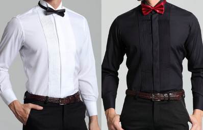 เสื้อเชิ้ตแขนยาวทักซิโด้ โปรฟรี หูกระต่ายกระดุมโลหะ สีขาว แดง ดำ ชมพู size No.38- 49