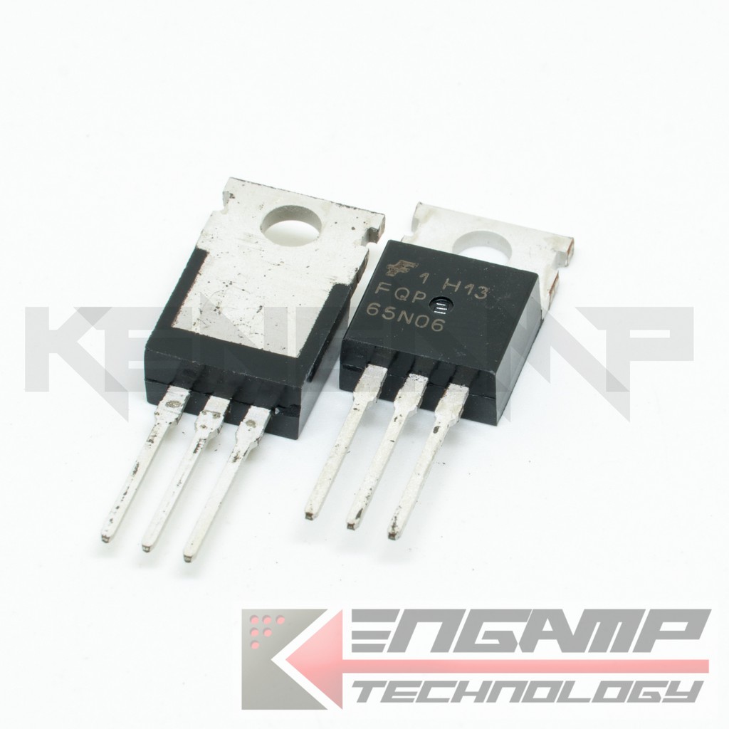 (1ตัว) [FET] FQP65N06 Fairchild Power MOSFET, N-Channel, QFET®, 60 V, 65 A, 16 mΩ, TO-220