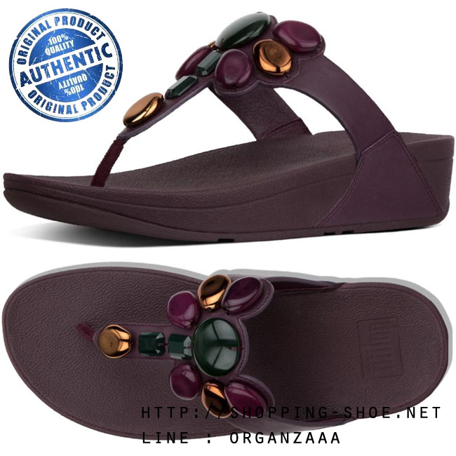 Fitflop Honeybee Leather Deep Plum ของแท้ นำเข้าจาก USA และ UK
