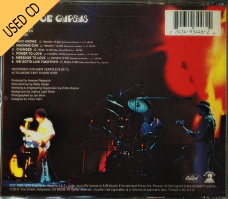 USED CD Jimi Hendrix - Band of Gypsys