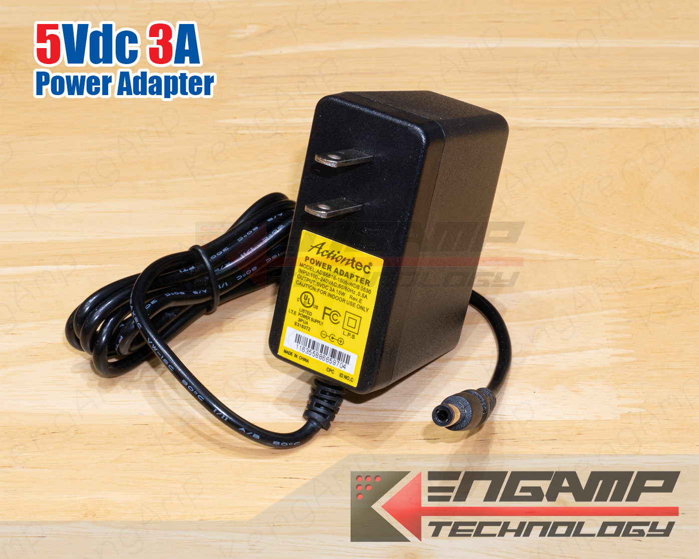 (1ชิ้น) Actiontec 5Vdc 3A Power Adapter หัวต่อ DC 5.5x2.5mm หรือ 5.5x2.1mm