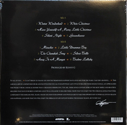 Kenny G - Miracles The Holiday Album 1Lp New