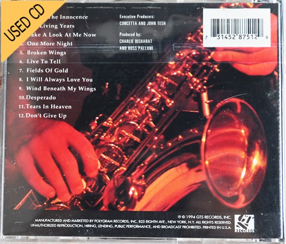 USED CD The John Tesh Priject - Sax by the Fire