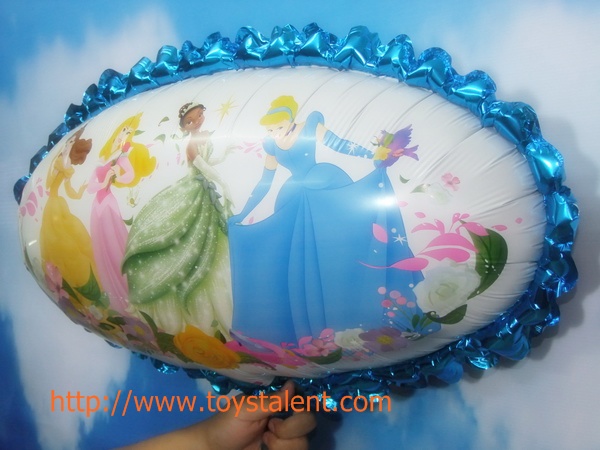 ลูกโป่งฟลอย์การ์ตูนเจ้าหญิง Princess มีสีฟ้าและชมพู กรุณาระบุสีที่ต้องการเมื่อสั่งซื้อ - Princess Cartoon Foil Balloons / Item No. TL-A127