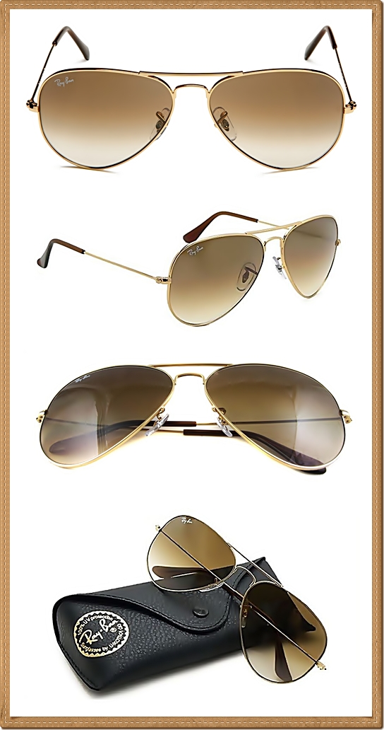 RB3025 (001/51) กรอบสีทอง เลนส์ไล่สีน้ำตาล