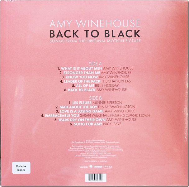 Amy Winehouse - Back To Black Ost. 1Lp New