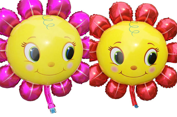 ลูกโป่งฟลอย์ ดอกไม้ตาโต ไซส์ใหญ่ มีสีชมพูและสีแดง กรุณาระบุ- Sunflower Big Eyes Jumbo size Foil Balloon/ Item No.TL-A095