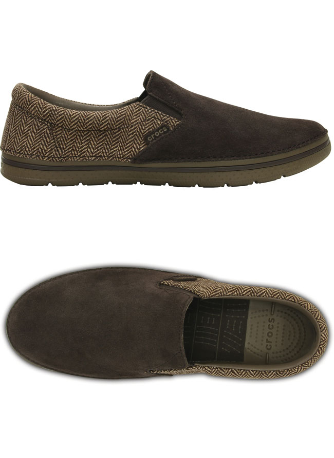 Crocs Norlin Herringbone Slip On - Espresso / Walnut ของแท้ Outlet ไทยและอเมริกา