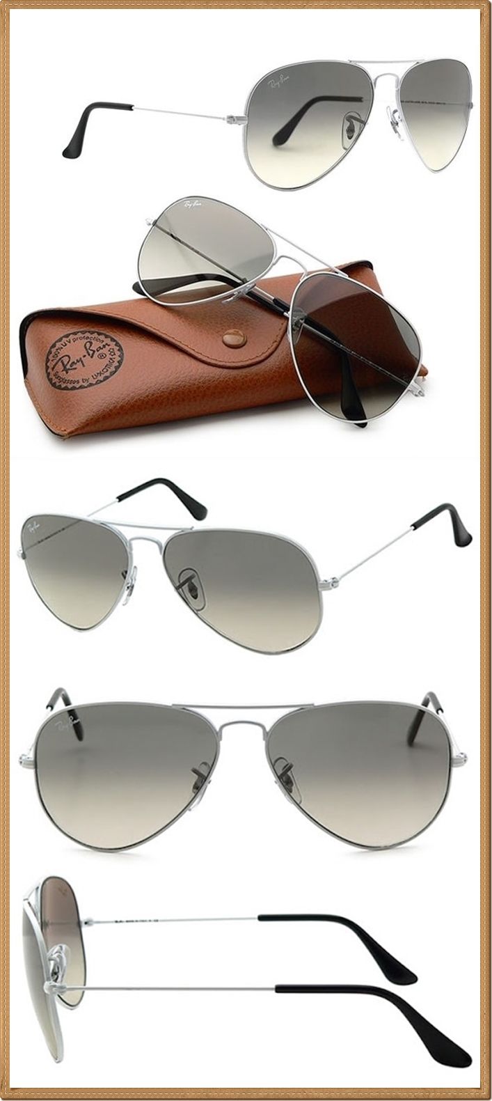 RB3025 (032/32) กรอบสีขาว เลนส์ไล่สีเทาดำ