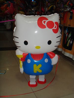 Hello Kitty Walking Balloons - คิตตี้บอลลูน สีฟ้า / Item No. TL-K004