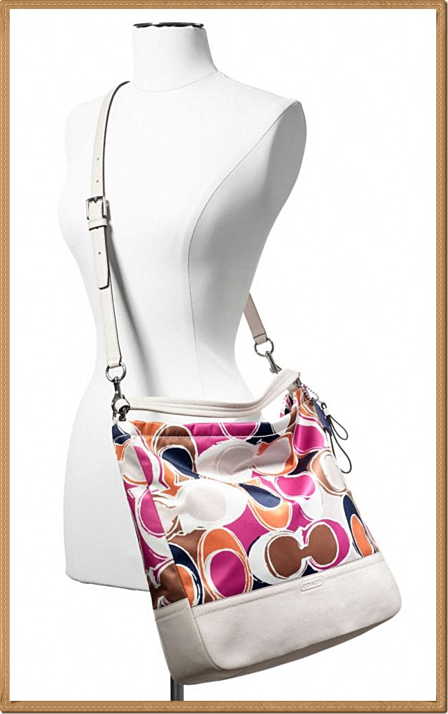 Coach Park Hand Drawn Scarf Print Mini Duffle Crossbody 49484