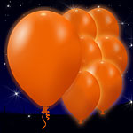 ลูกโป่ง LED สีส้ม แพ็ค 5 ชิ้น ไฟสว่างเหมือนโคมไฟ (LED Orange Balloon - LED Fixed Mode)