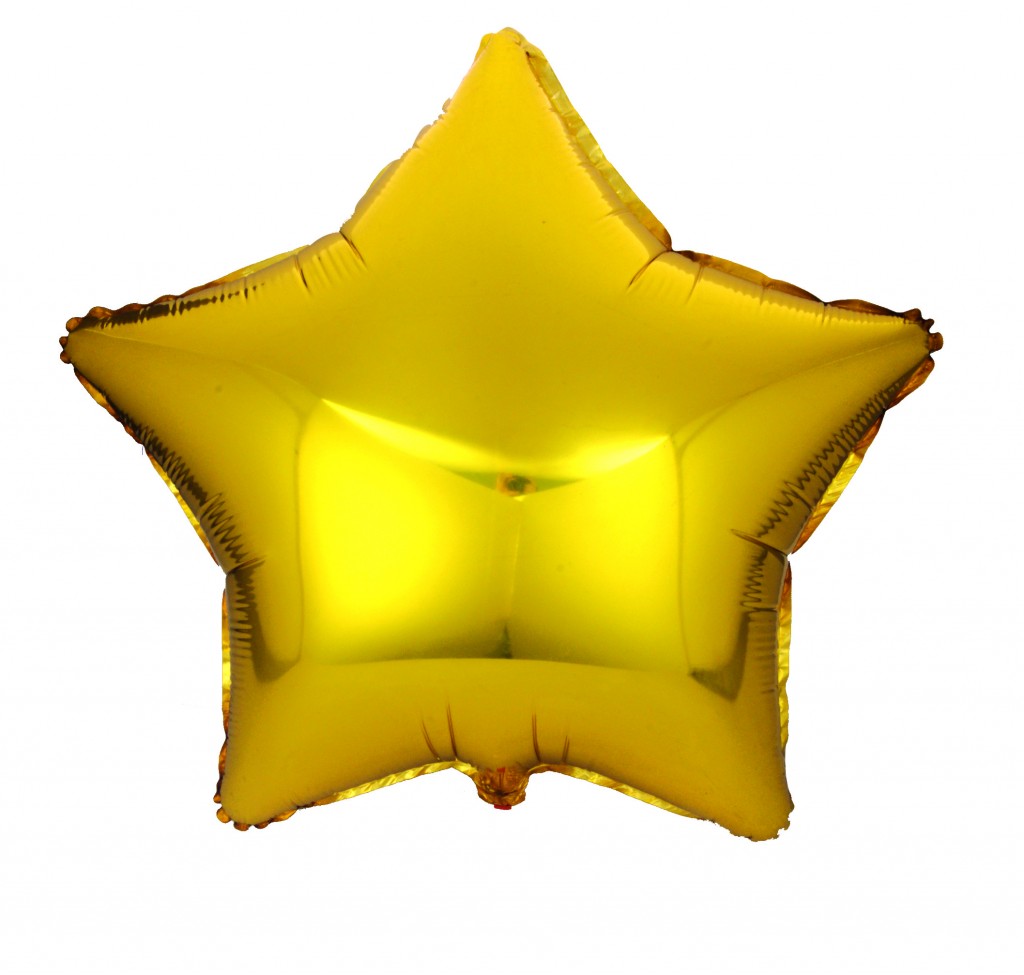 ลูกโป่งฟลอย์รูปดาว สีทอง ไซส์ 18 นิ้ว - Star Shape Balloon Gold Color / Item No.TL-G002