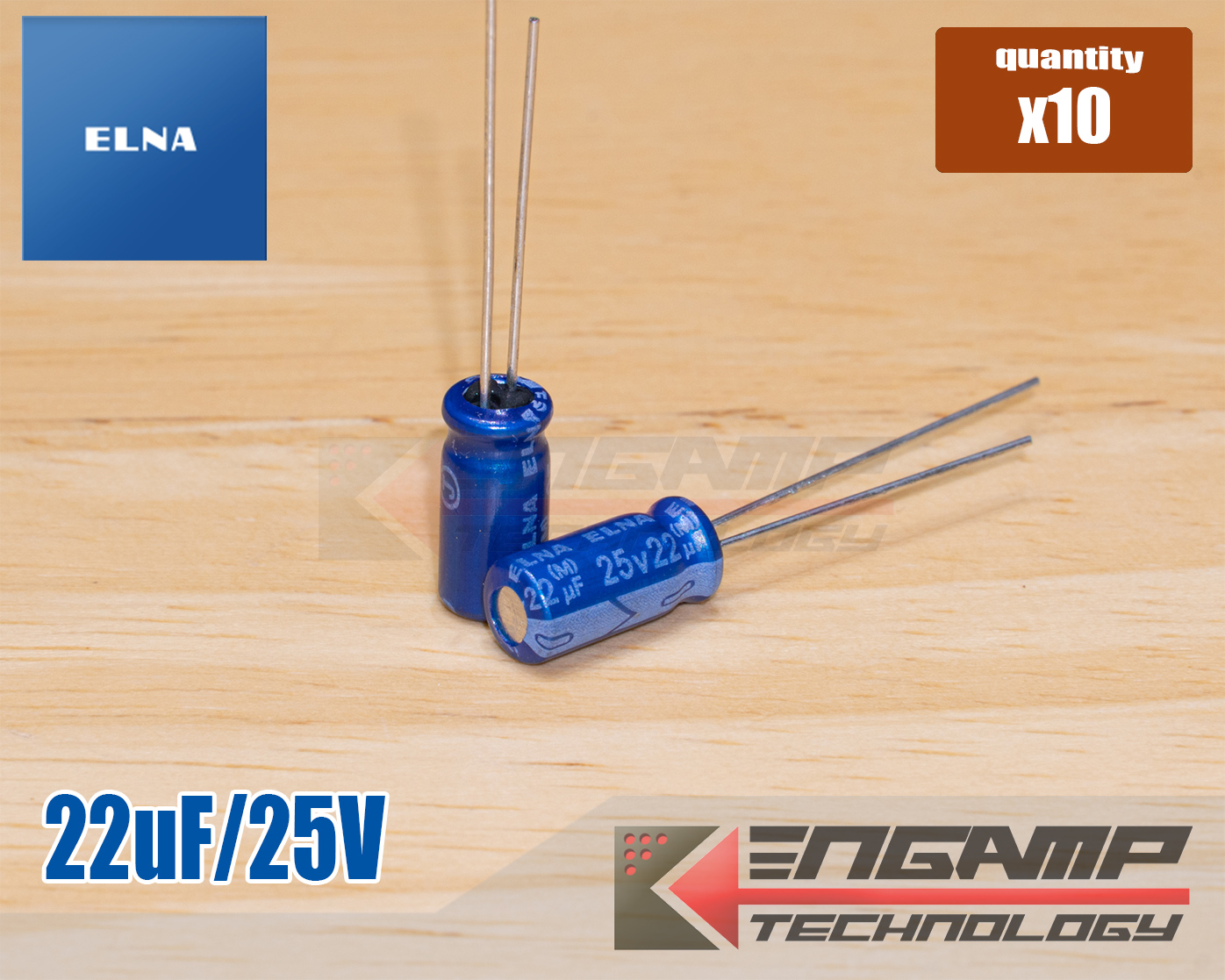 (10ตัว) [E-CAP] 22uF/25V 85 C ELNA RE3 5x11mm P=2mm