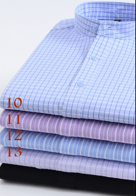 เสื้อเชิ้ตแขนยาว คอจีน ทรงปกติ oversize No.38 39 40 41 42 43 44 45 46 47 48 สีม่วง เทา ฟ้า