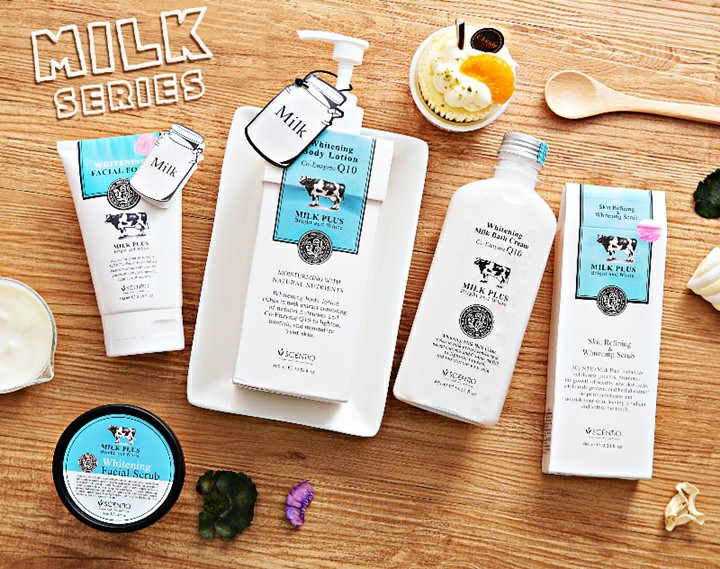 โลชั่นน้ำนมคิวเทน เซนทิโอ มิลค์พลัส ไวท์เทนนิ่ง คิวเทน บอดี้ โลชั่น 400 มล. SCENTIO MILK PLUS WHITENING Q10 BODY LOTION