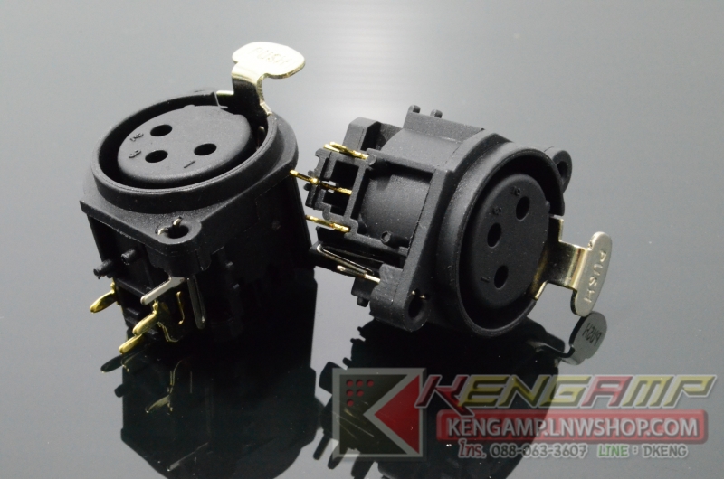 (1ตัว) LIDGE YM-062 แจ๊ค XLR ตัวเมีย 3 ขา สำหรับลงปริ้นท์