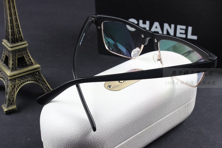 กรอบแว่นตากึ่งโลหะ ครึ่งกรอบ เรโทร republic ( ดำด้าน )